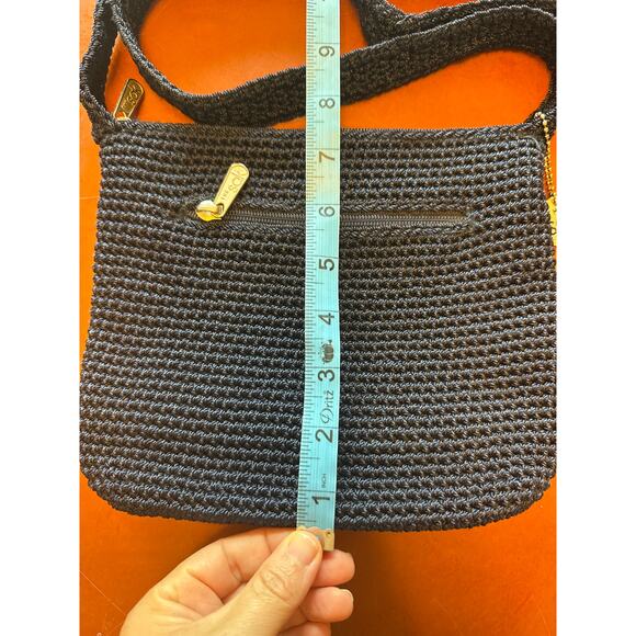 The Sak Crochet Navy Shoulder Bag Y2K Small Purse - Picture 3 of 6